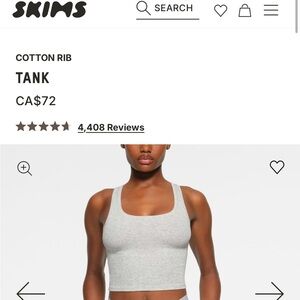 SKIMS Cotton Tank Top — S